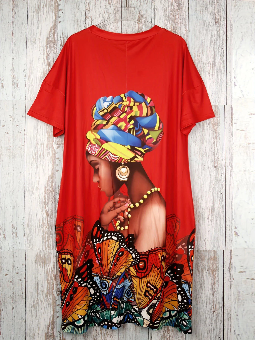Afro Queen Butterfly Graphic Dress