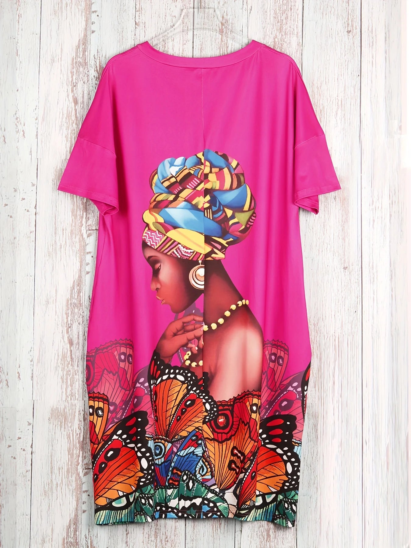 Afro Queen Butterfly Graphic Dress